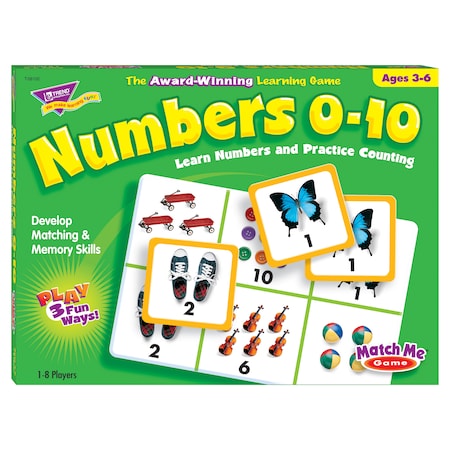 Trend Enterprises Numbers 0-10 Match Me Games T58102